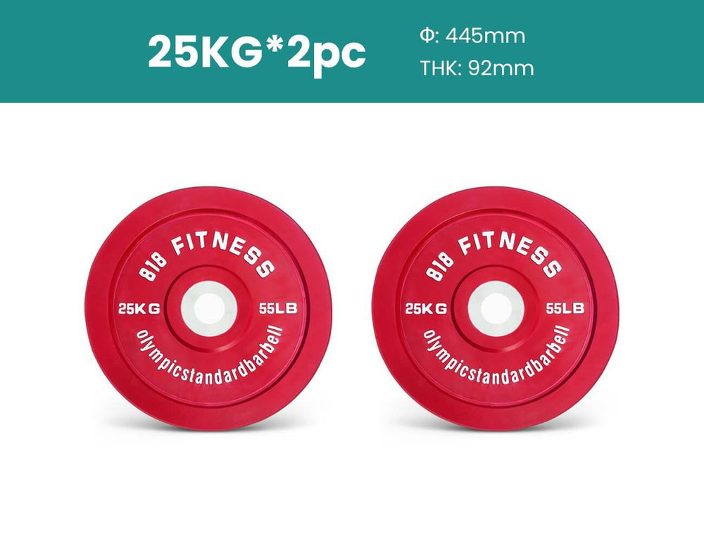 25kg Olympic Bumper Weight Plates X 2 Pieces, ,