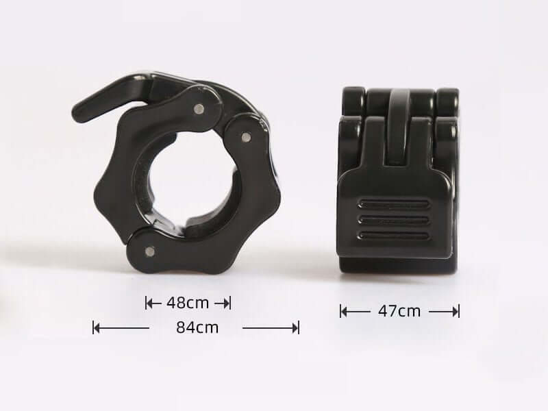 2pcs Barbell Collar Clips Dumbbell Clamps - Black, ,