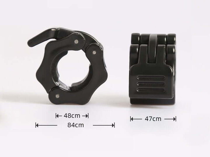 2pcs Barbell Collar Clips Dumbbell Clamps - Black, ,
