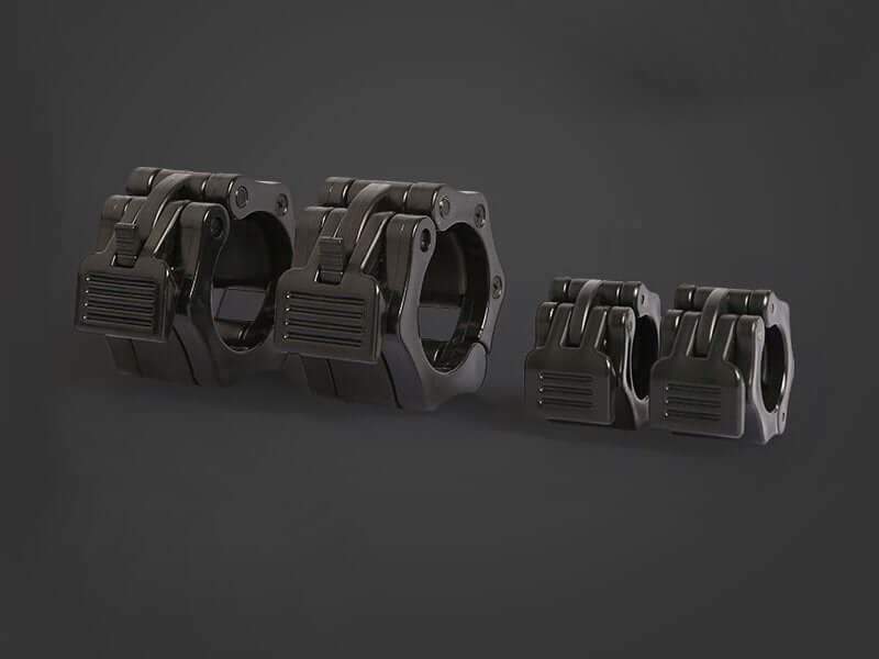 2pcs Barbell Collar Clips Dumbbell Clamps - Black, ,