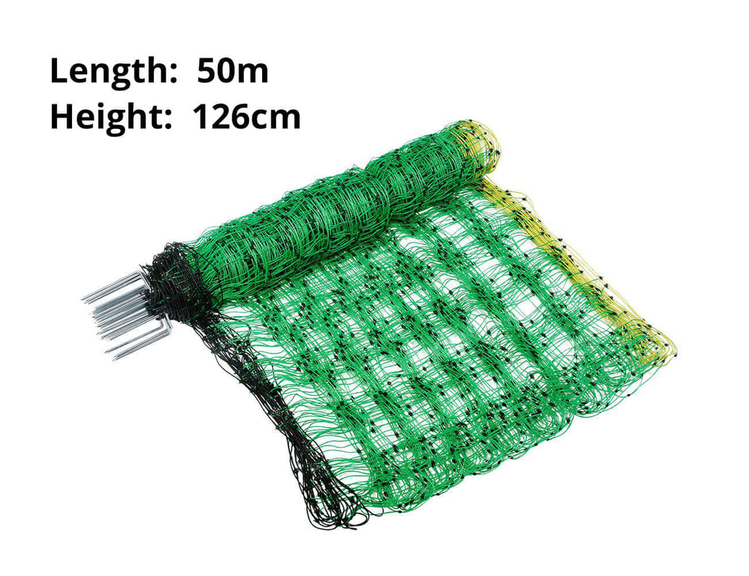 Electric Fence Netting - 50m X 126cm, ,