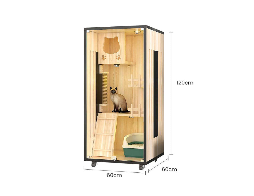 Luxury Cat Villa-60*60*120cm, ,