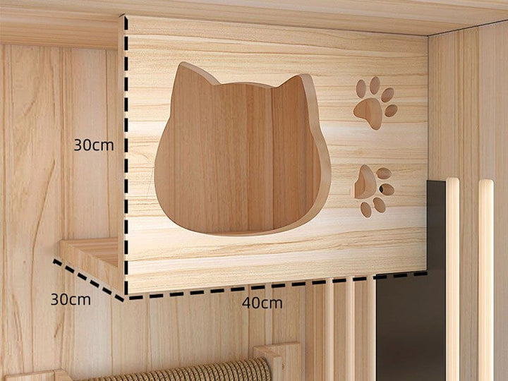 Luxury Cat Villa-90*60*150, ,
