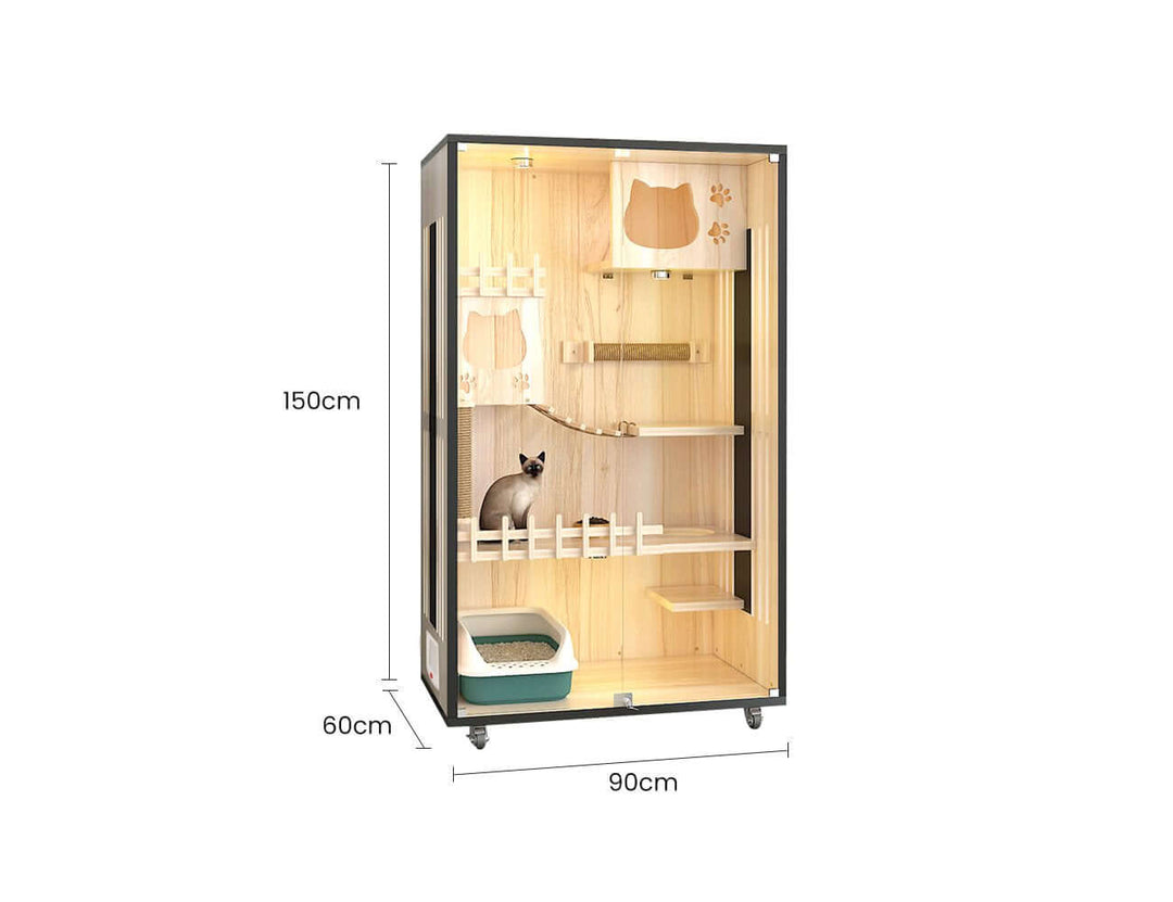 Luxury Cat Villa-90*60*150, ,
