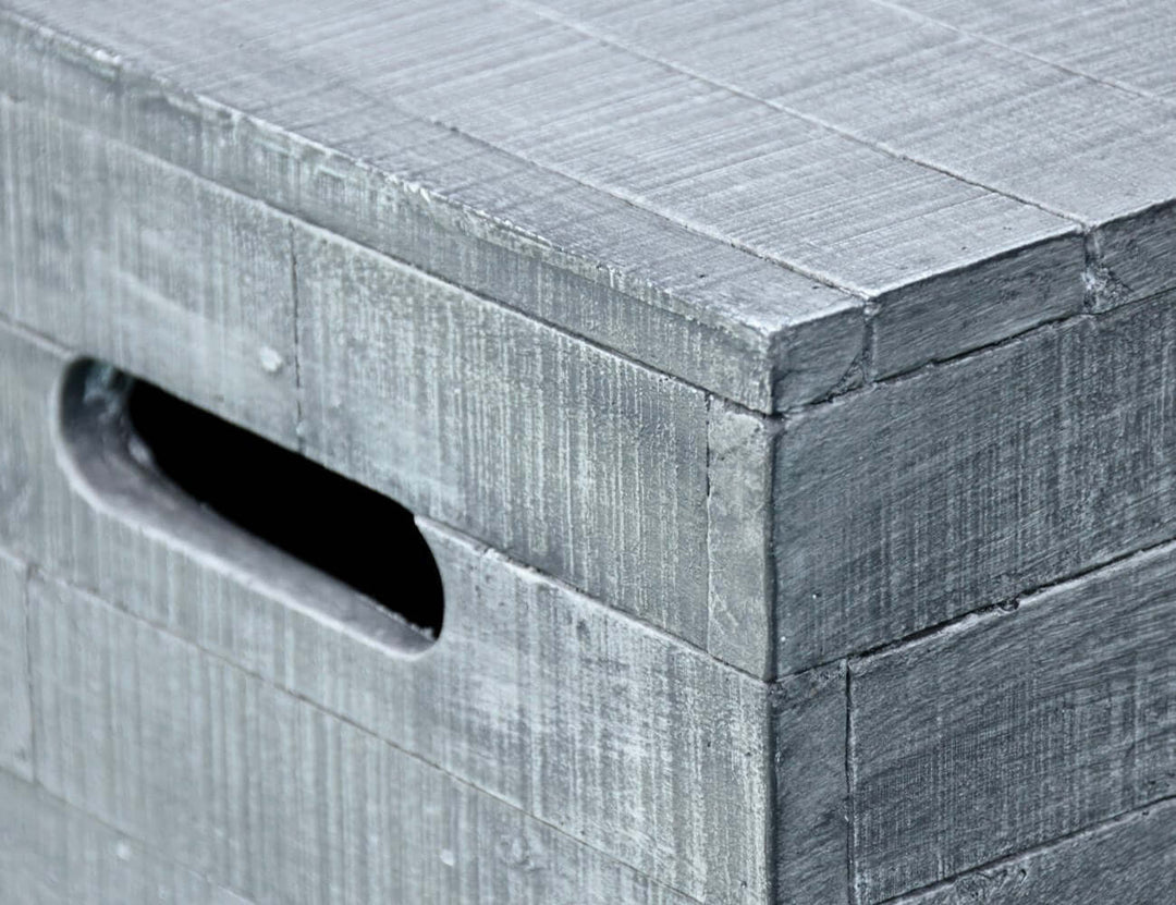 Square Concrete Stool/coffee Table-light Grey, ,