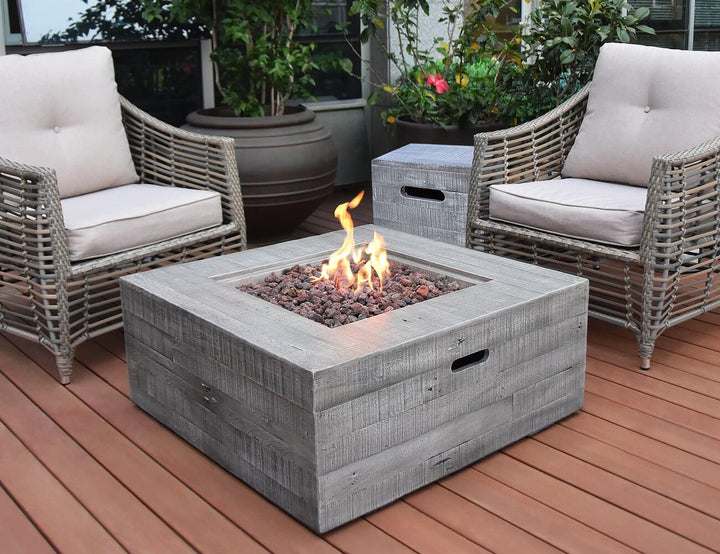 Square Concrete Stool/coffee Table-light Grey, ,