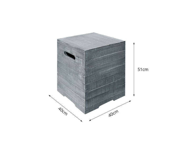 Square Concrete Stool/coffee Table-light Grey, ,