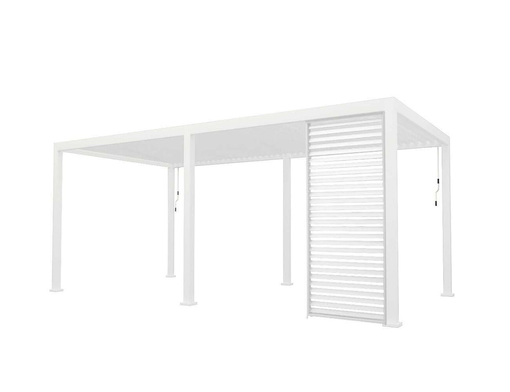 Waihi&Hahei Aluminium Pergola Shutter Wall - 1.135m, Colour: White,