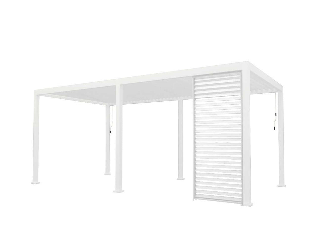 Waihi&Hahei Aluminium Pergola Shutter Wall - 1.135m, Colour: White,