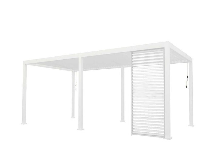 Waihi&Hahei Aluminium Pergola Shutter Wall - 1.135m, Colour: White,