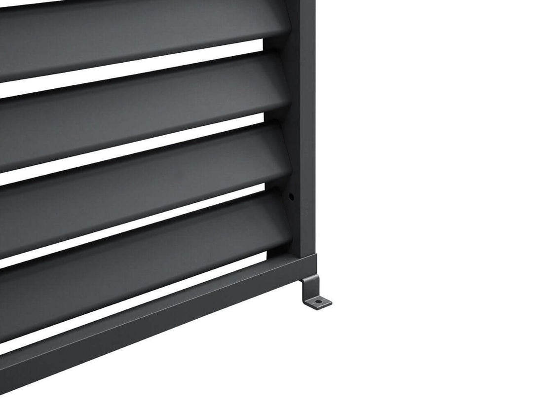 Waihi Aluminium Pergola Shutter Wall - 1.235m, Colour: Charcoal,