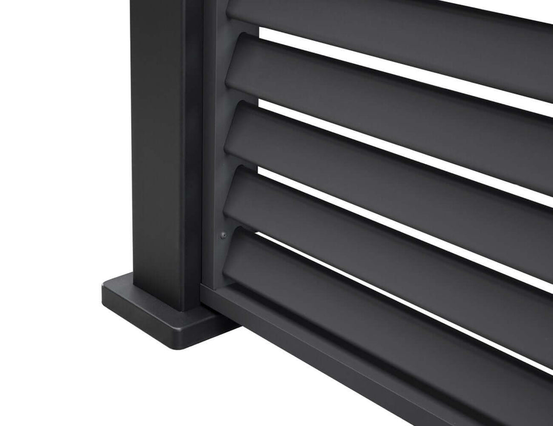 Waihi Aluminium Pergola Shutter Wall - 1.235m, Colour: Charcoal,