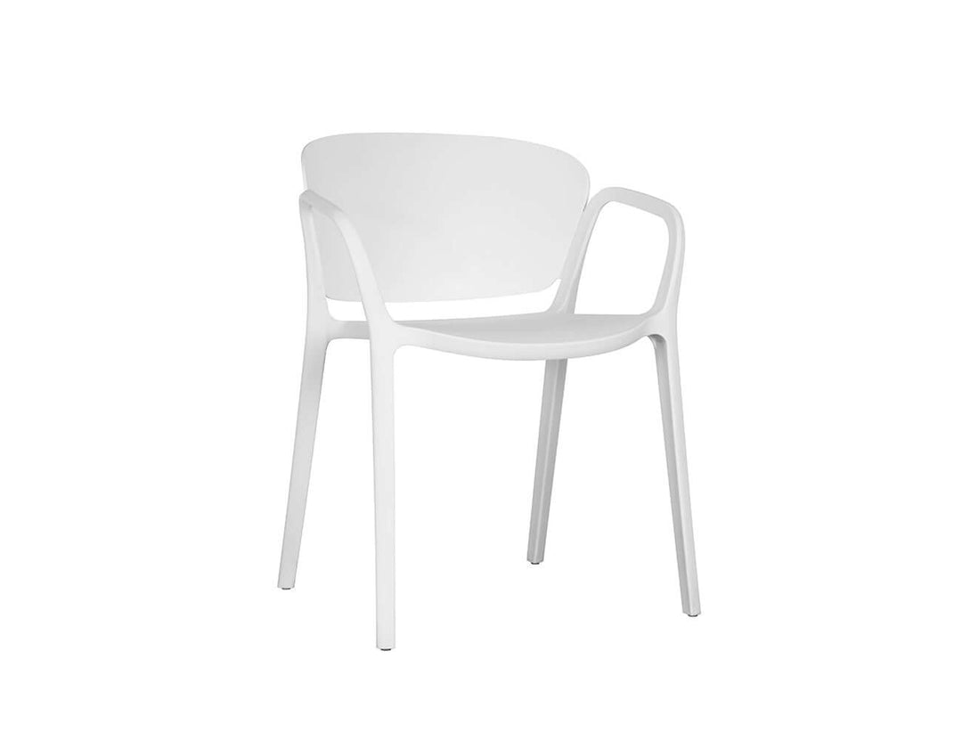 Andi Outdoor Patio Dining Armchair, Colour: White,