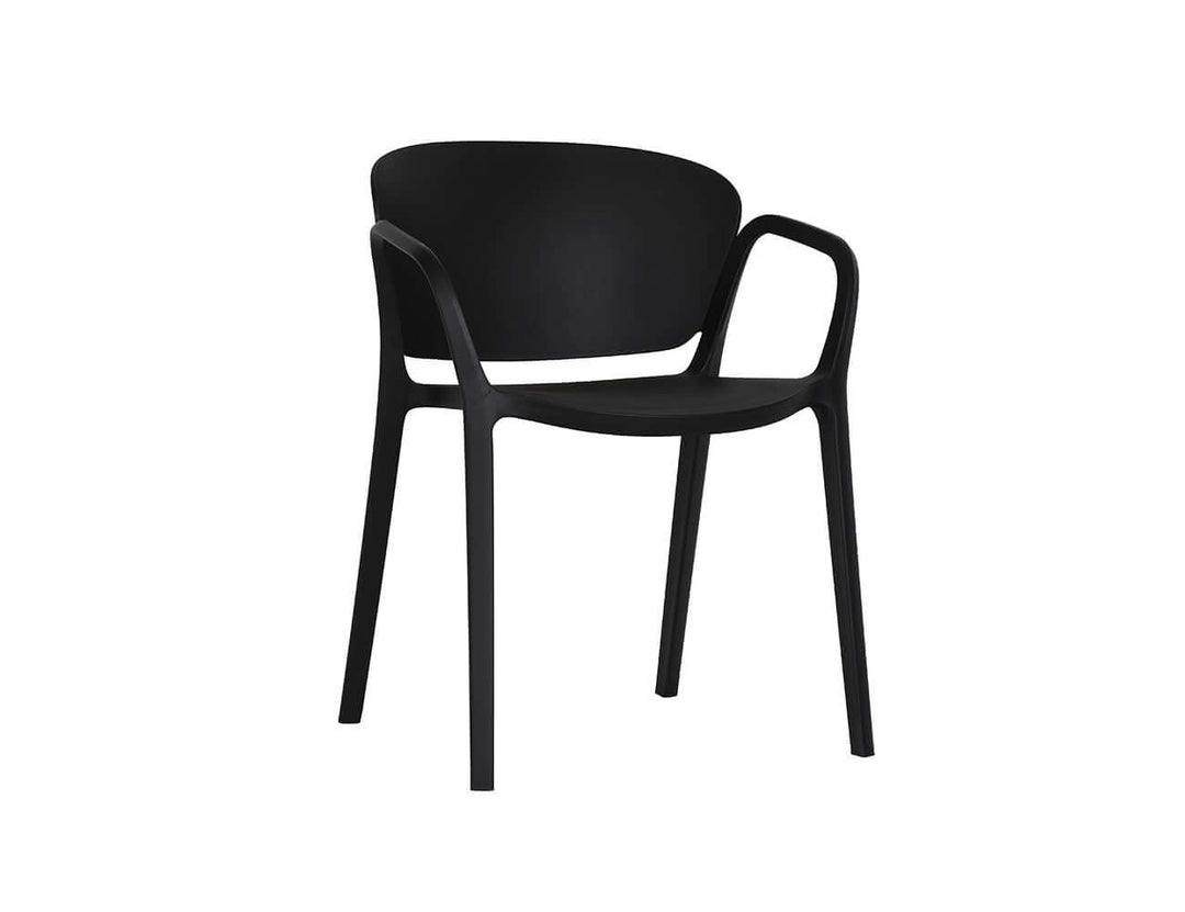Andi Outdoor Patio Dining Armchair, Colour: Black,