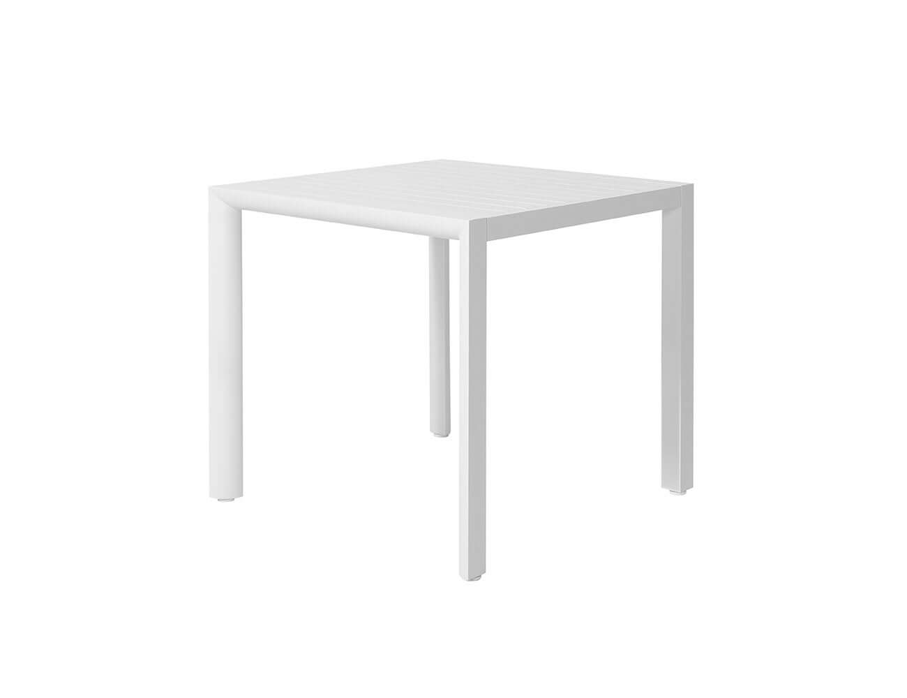 Arcus Aluminium Outdoor Patio Dining Table 80cm, Colour: Matte White,