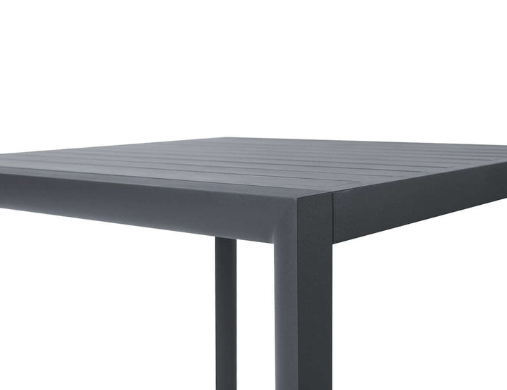 Arcus Aluminium Outdoor Patio Dining Table 80cm, Colour: Dark Grey,