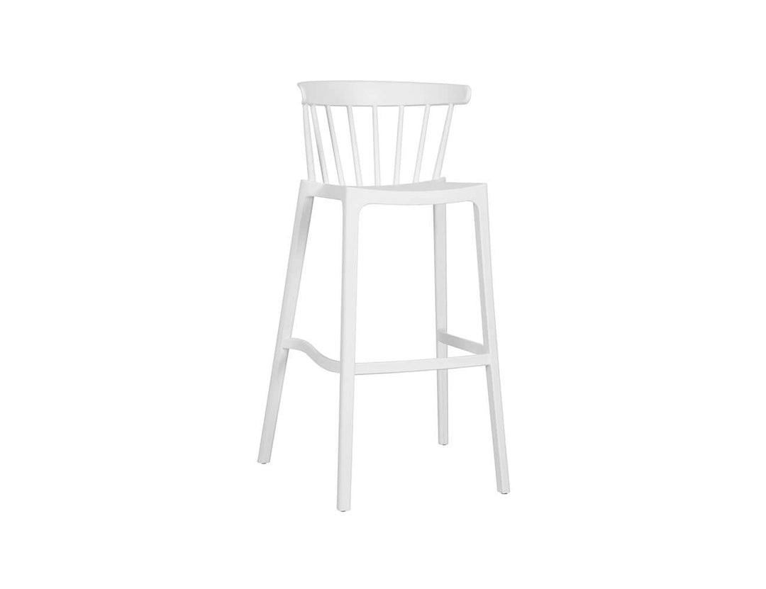 Aria Outdoor Patio Bar Chair, Colour: White,