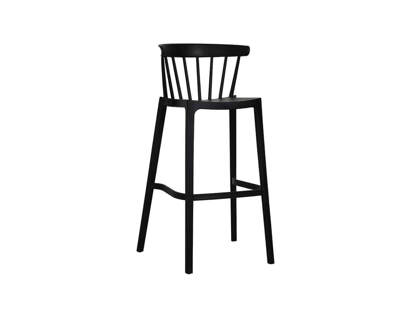 Aria Outdoor Patio Bar Chair, Colour: Black,