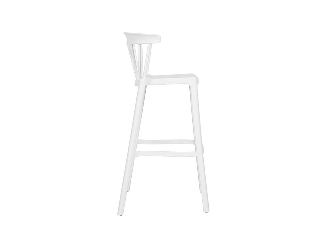 Aria Outdoor Patio Bar Chair, Colour: White,