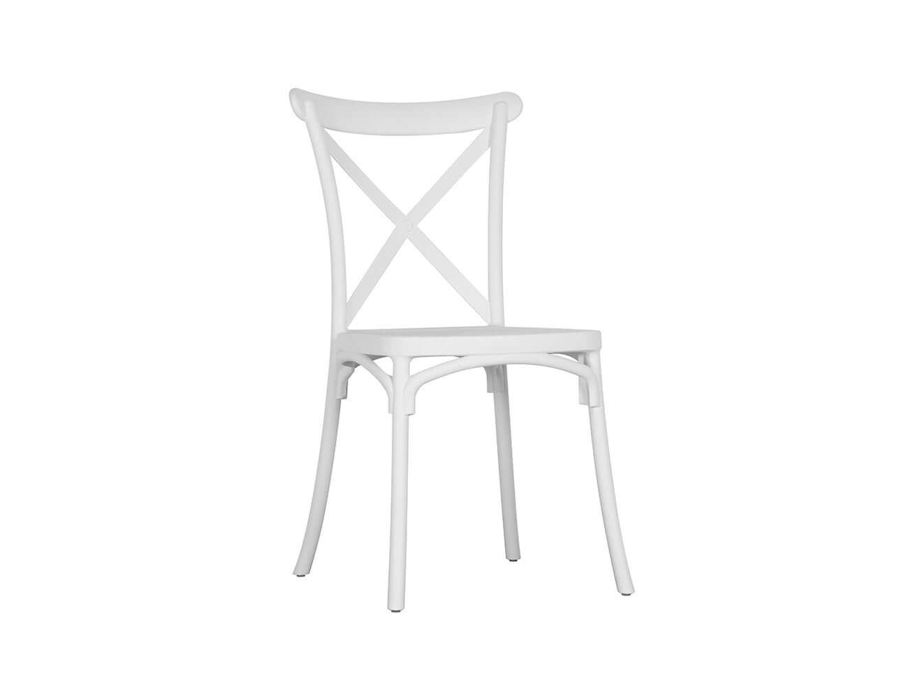 Avis Outdoor Patio Dining Chair, Colour: White,