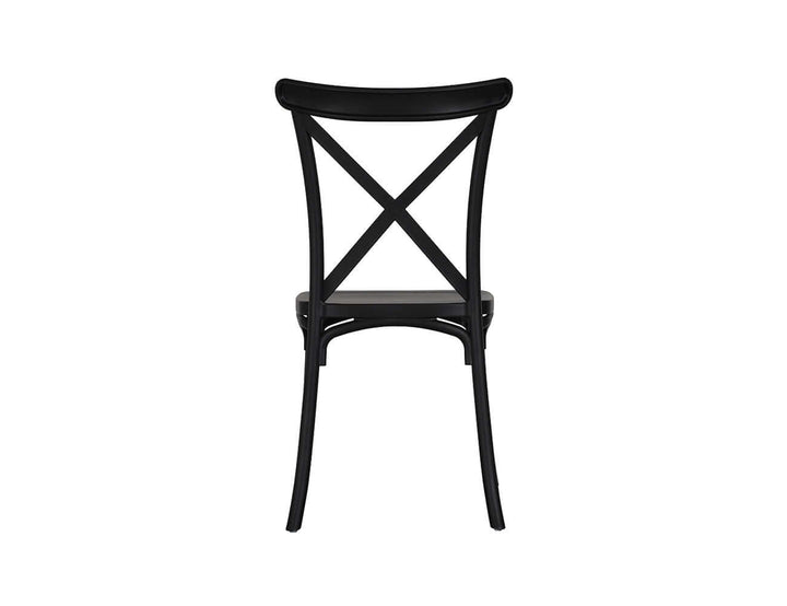 Avis Outdoor Patio Dining Chair, Colour: Black,