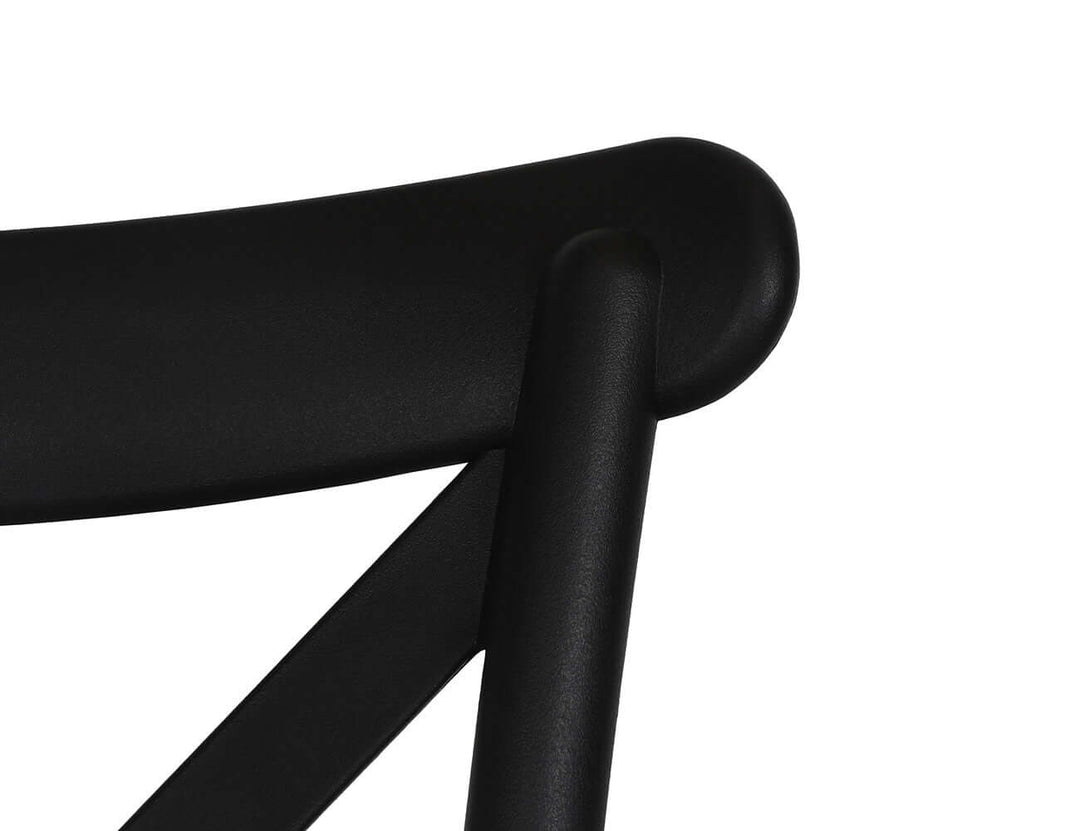 Avis Outdoor Patio Dining Chair, Colour: Black,