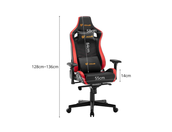 Axle Gaming Chair - Black + Red, ,