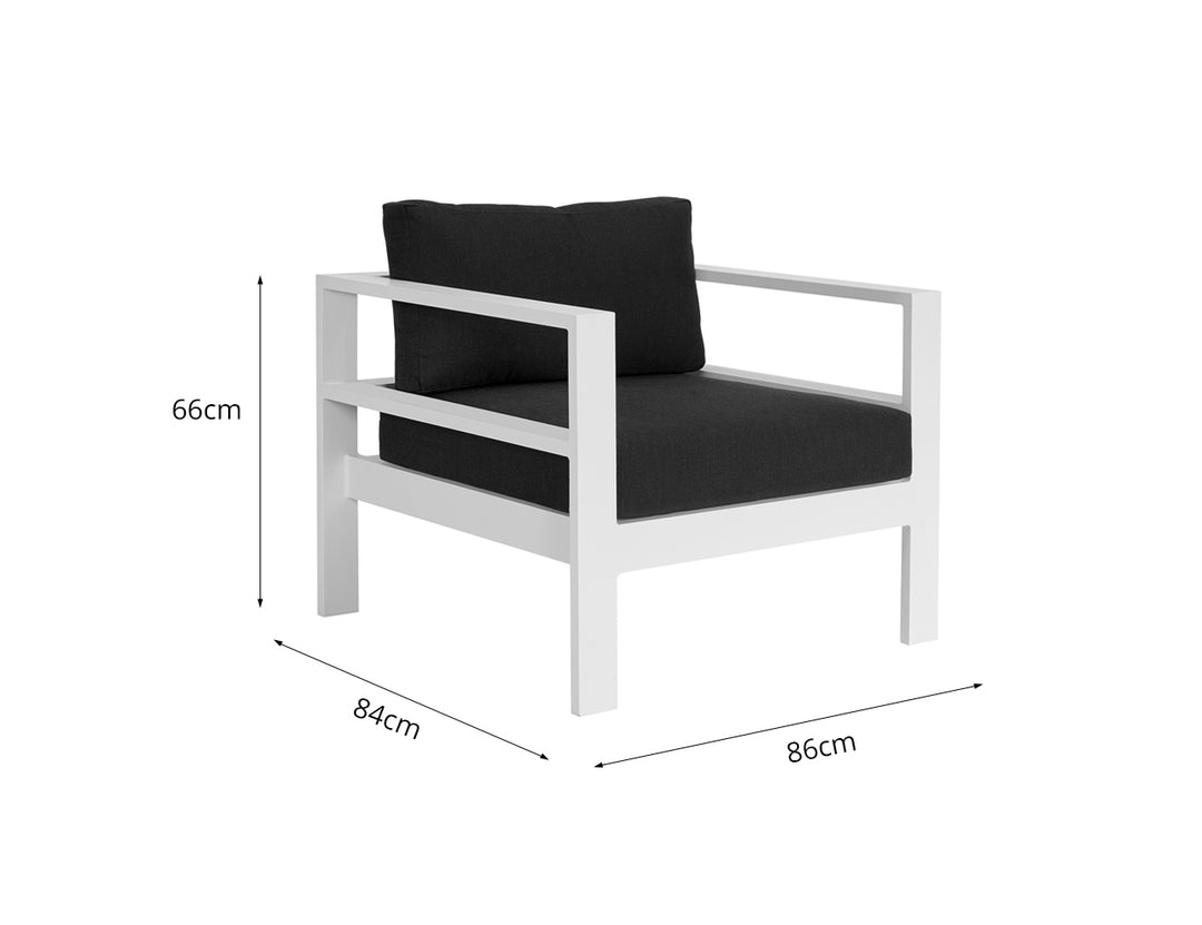 Sandpiper Outdoor ArmChair, Colour: White,