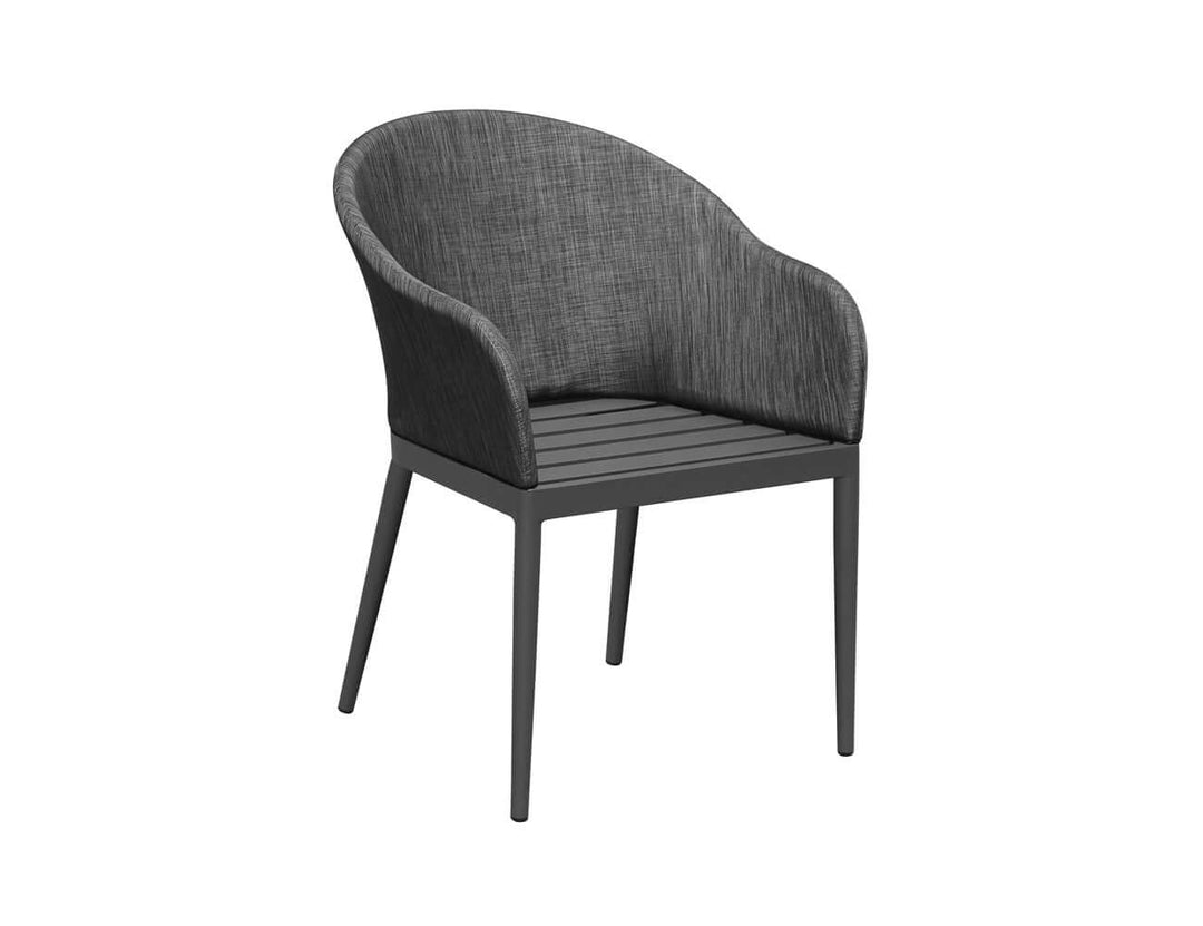 Nightjar Aluminium Outdoor Patio Dining Chair, Colour: Dark Grey,