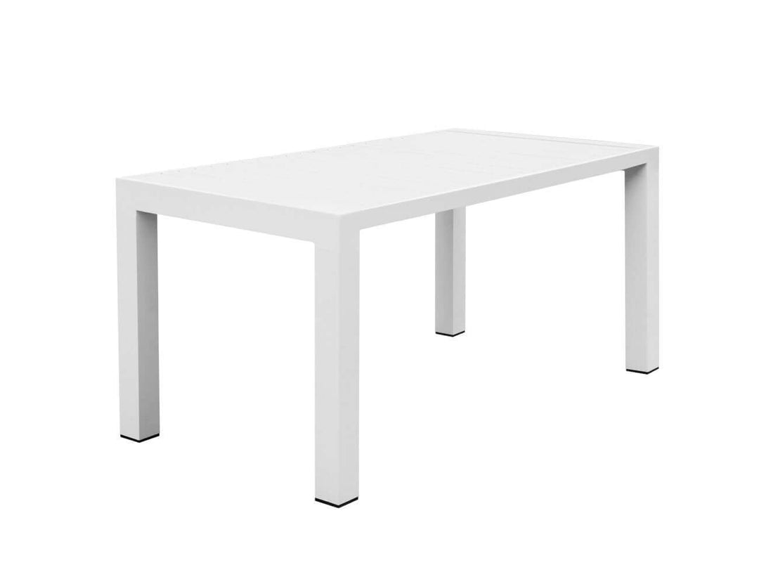 Cirrus Aluminium Outdoor Patio Dining Table 160 X 80cm, Colour: Matte White,