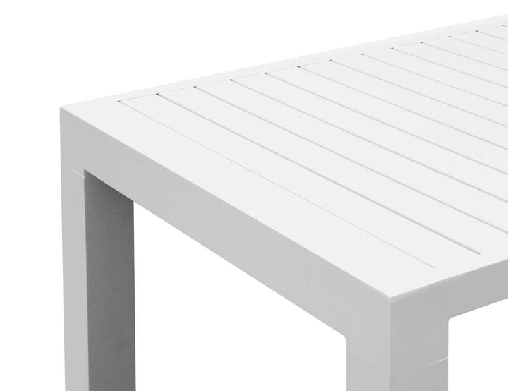 Cirrus Aluminium Outdoor Patio Dining Table 160 X 80cm, Colour: Matte White,