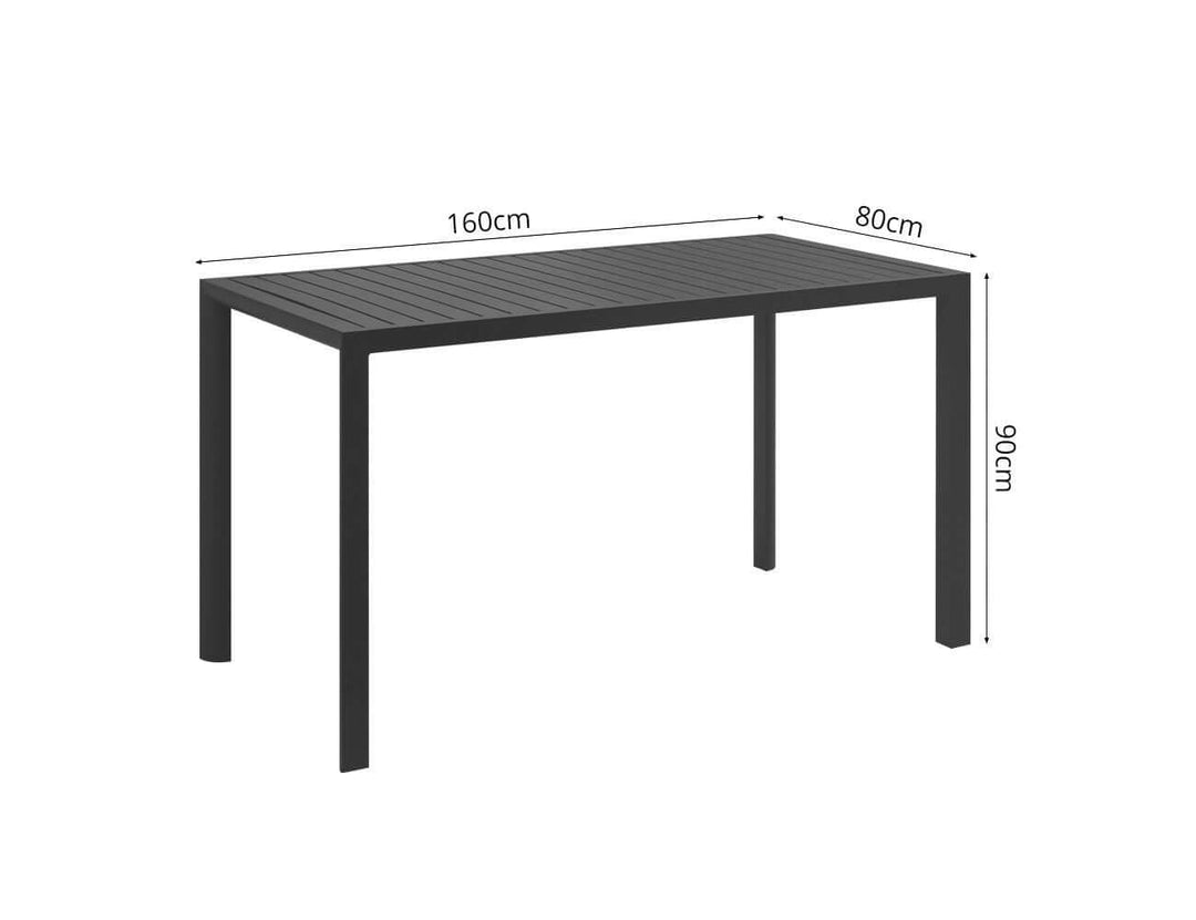 Contrail Outdoor Counter Height Table, Colour: Dark Grey,