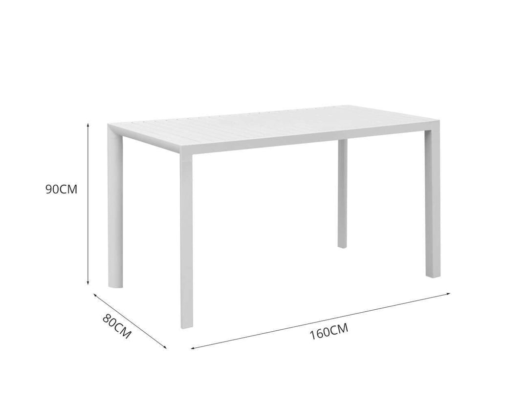 Contrail Outdoor Counter Height Table, Colour: White