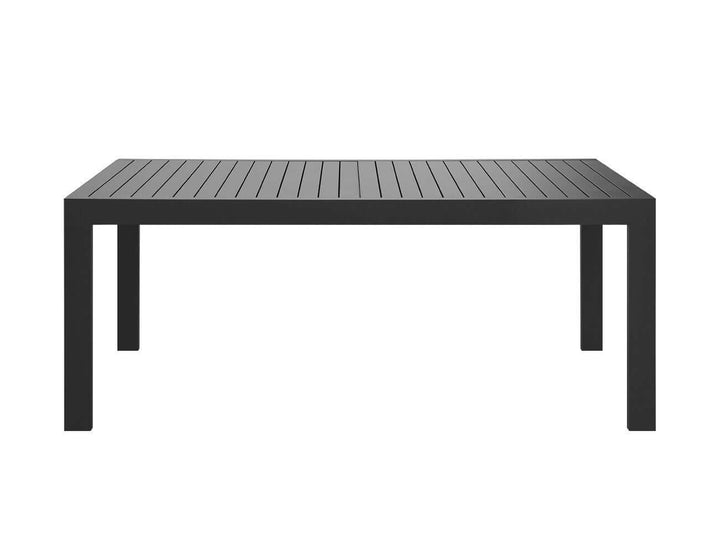Cumulus Aluminium Outdoor Patio Extension Dining Table 180-240 X 100cm, Colour: Dark Grey,