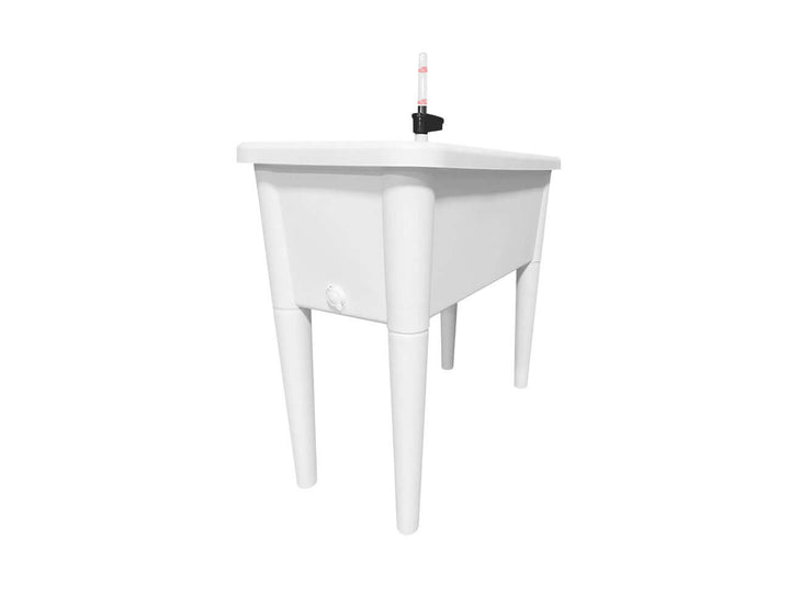 Self Watering Raised Garden Bed Outdoor Planter With Cover - White, ,