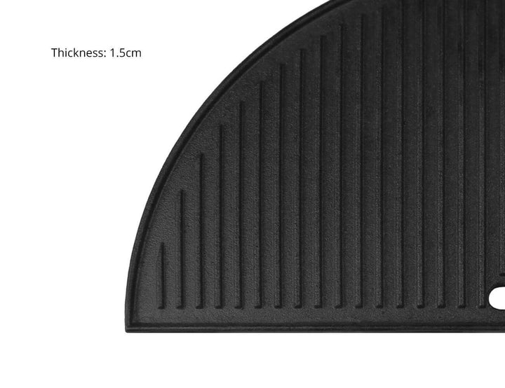 Half Moon Cast Iron Reversible Griddle For 21-Inch Kamado, ,