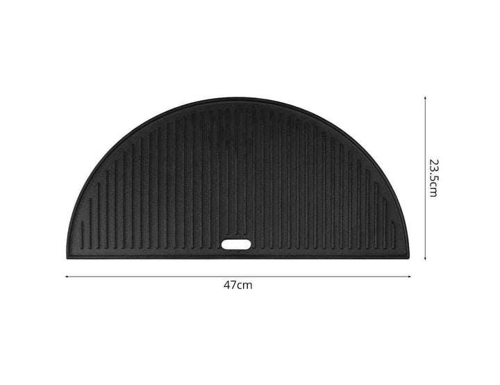 Half Moon Cast Iron Reversible Griddle For 21-Inch Kamado, ,