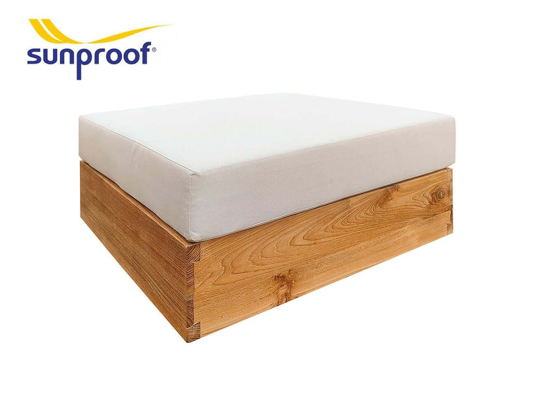 Laguna Teak Outdoor Ottoman, ,