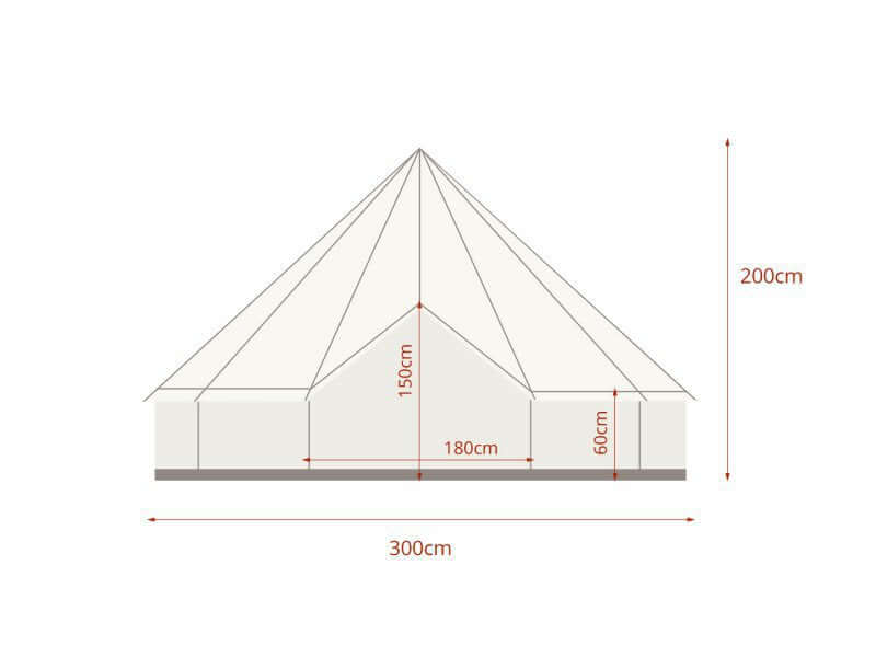 Living Culture 3m Glamping Bell Tent, ,