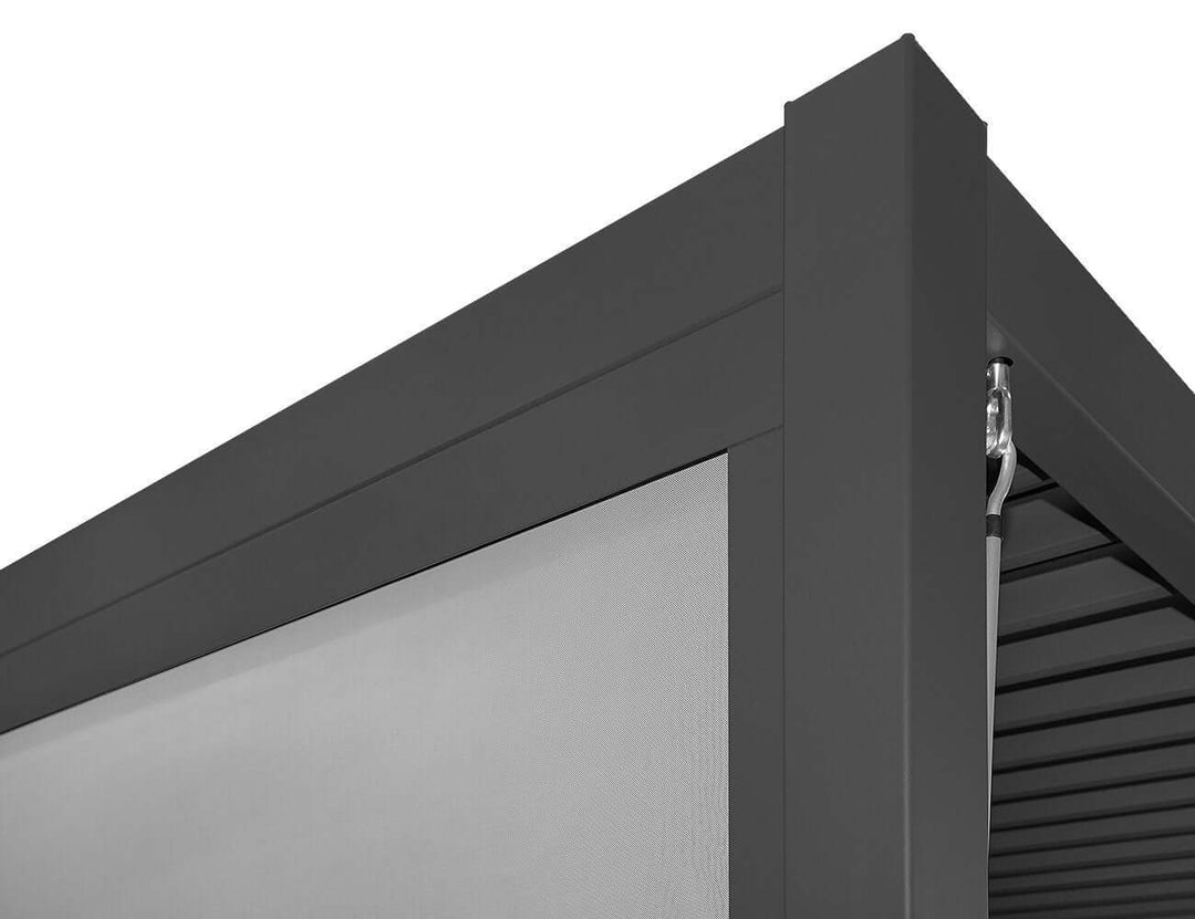 Waihi&Hahei Pergola Retractable Shade Blind 3.6m - only blind, Colour: Charcoal,