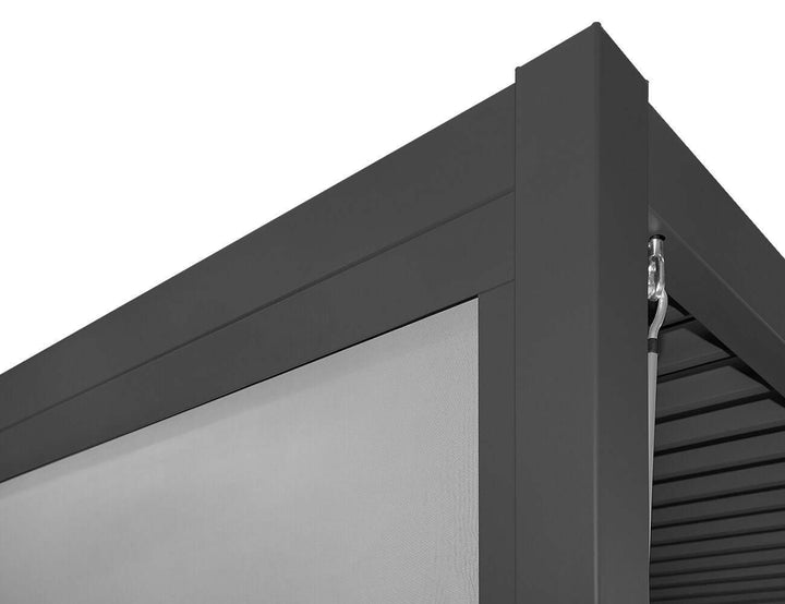 Waihi&Hahei Pergola Retractable Shade Blind 3.6m - only blind, Colour: Charcoal,