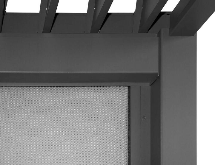Waihi&Hahei Pergola Retractable Shade Blind 3.6m - only blind, Colour: Charcoal,