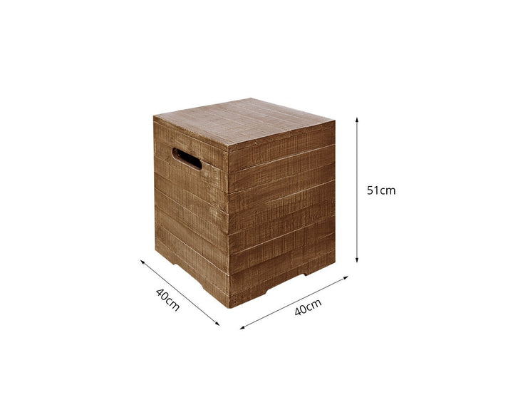 Square Concrete Stool/coffee Table-light Brown, ,