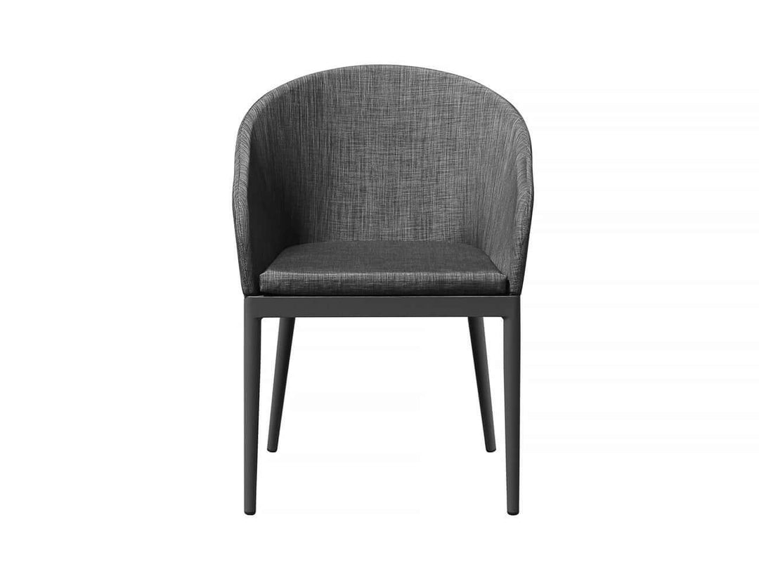 Nightjar Aluminium Outdoor Patio Dining Chair, Colour: Dark Grey,