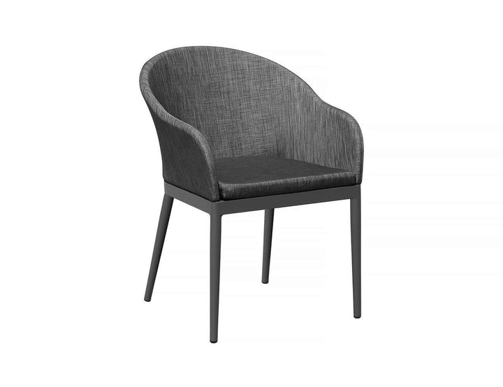 Nightjar Aluminium Outdoor Patio Dining Chair, Colour: Dark Grey,