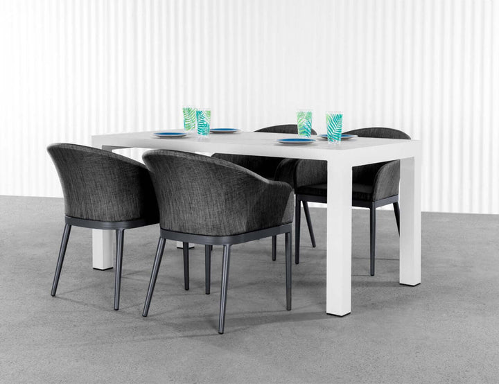 Nightjar Aluminium Outdoor Patio Dining Chair, Colour: Dark Grey,