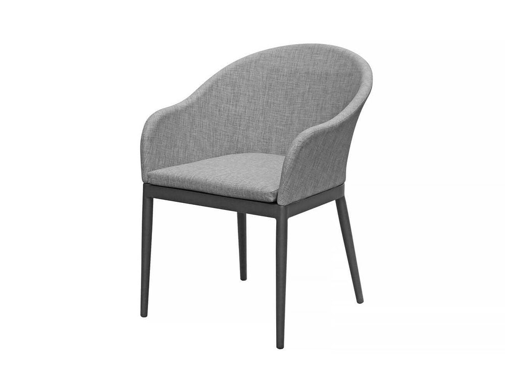 Nightjar Aluminium Outdoor Patio Dining Chair, Colour: Light Grey,