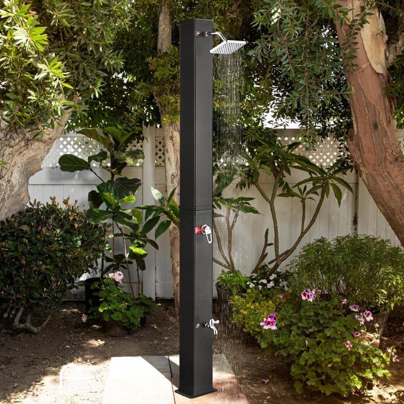 Modern Freestanding Outdoor Shower - Solar Heated - 40l, ,