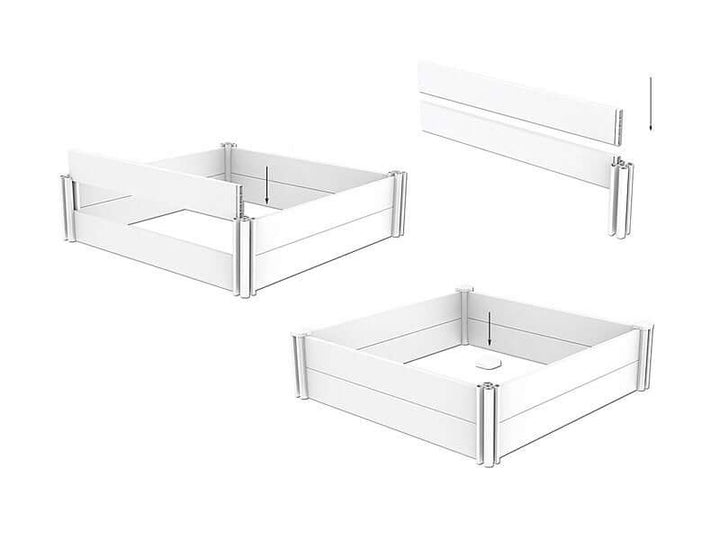 Modular Raised Garden Bed With Grow Grid 115 X 115 X 33cm, ,