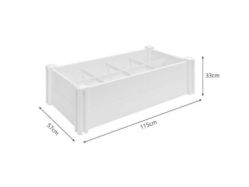 Modular Raised Garden Bed With Grow Grid 115 X 57 X 33cm, ,